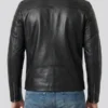 Carrie Black Cafe Racer Leather Jacket For Men
