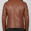 Golden Bear Brown Leather Jacket For Men