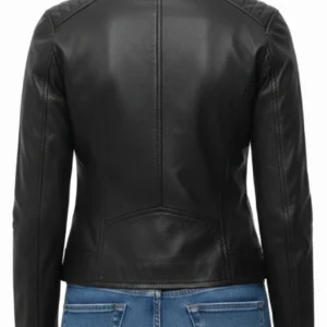 Meadowlark Cafe Racer Leather Jacket For Women