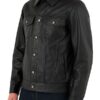 Men Classic Black Leather Jacket