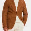 Mens Brown Suede Leather Blazer