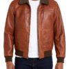 Mens Brown Vintage A2 Bomber Jacket