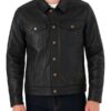 Mens Classic Black Leather Jacket