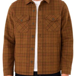 Mens Premium Wool Brown Jacket