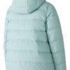Mint Green Puffer Hooded Winter Jacket For Women