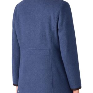 Navy Blue Wool Jacket For Women