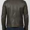 Vintage Cafe Racer Motorcycle Distressed Leather Jacket For Men