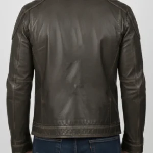 Vintage Cafe Racer Motorcycle Distressed Leather Jacket For Men