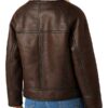 Women Brown Shearling Leather Jacket