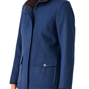 Women Navy Blue Wool Jacket