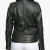 Black Leather Biker Jacket For Women
