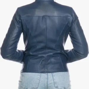 Cafe Racer Blue Jacket For Women