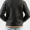 Shearling Aviator Dark Brown Leather Jacket
