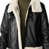 Womens Shearling Black Leather Jacket